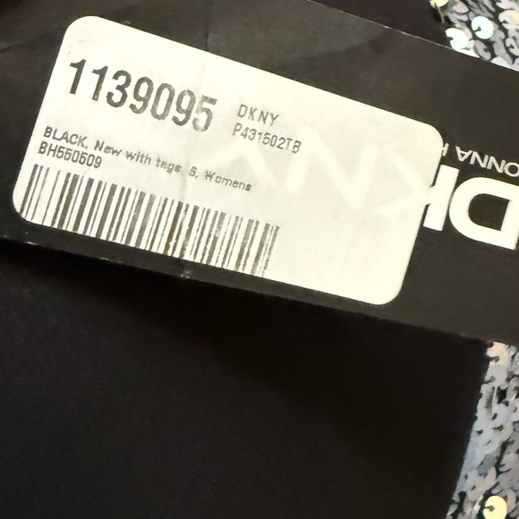 NWTO! DKNY Black and Silver Sequin Pencil Skirt Size 6 - Picture 3 of 7